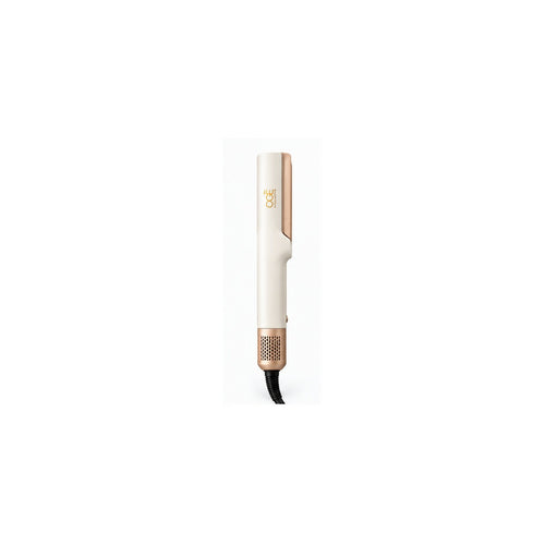 Air Straightener, wit met roségouden handvat, staand van voren