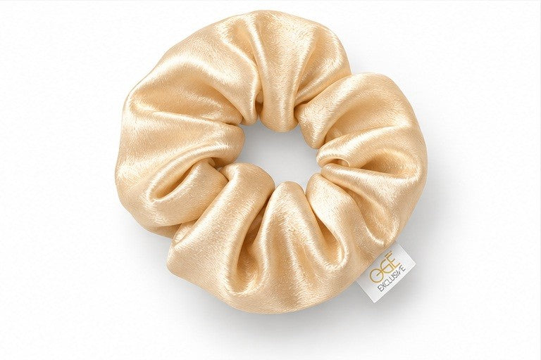 Scrunchie Set, de Champagne scrunchie van satijn