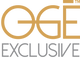 Ogé Exclusive logo, goud en grijs